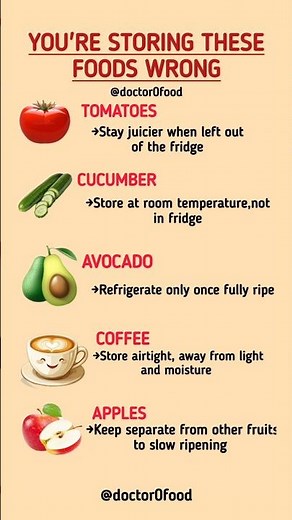 You’re Storing These Foods WRONG! 🥑🍅 Simple Storage Mistakes Ruining Your Food #healthylifestyle