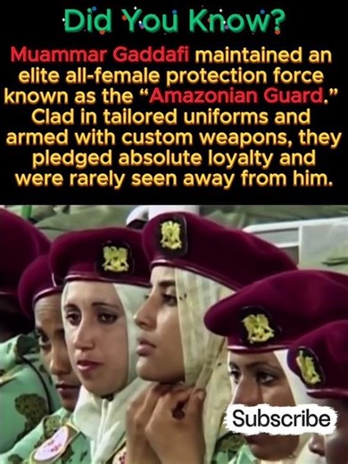 Gaddafi’s Amazonian Guard 😱 #history #gaddafi #shorts