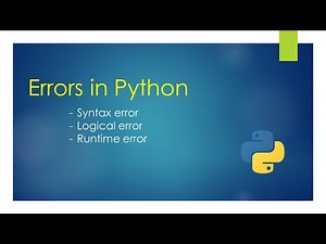Errors in Python | Syntax, Logical and Runtime error | Unit-2 | Class-11th CBSE Computer Science