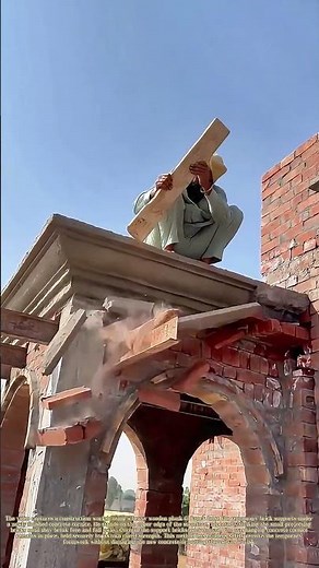 Striking Free: How Workers Remove Brick Supports From Freshly Poured Concrete