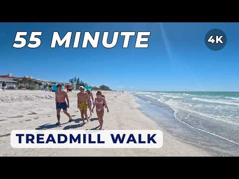 55 Minute | 4K Virtual Treadmill Walk | Redington Beach Florida