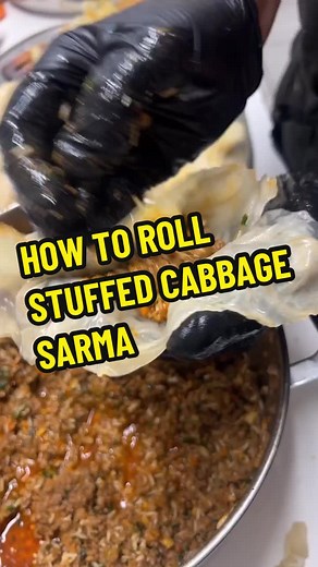 How to Roll Stuffed Cabbage | Serbian Sarma Recipe