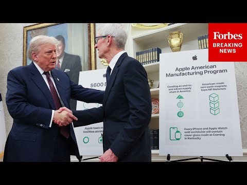 WATCH: Trump Hosts Apple's Tim Cook In The Oval Office, Announces Massive Investment In The U.S.