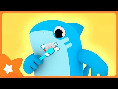 Lávate los dientes 🪥 Aprendemos Rutinas con Shark Academy | El Reino Do RE MI