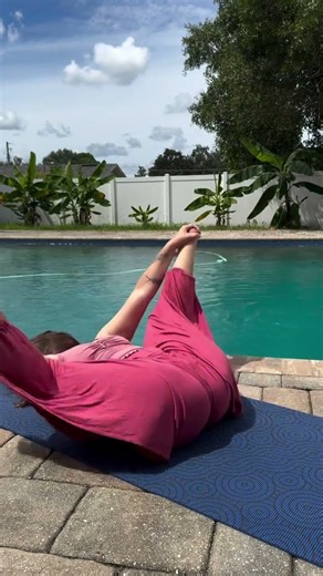 Practicing reclined straddle for the back...