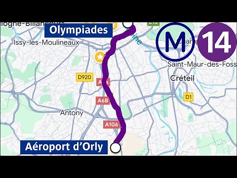 [4K] Ligne 14 RATP : PROLONGEMENT entre Olympiades et l’Aéroport d’Orly (+CabRide)