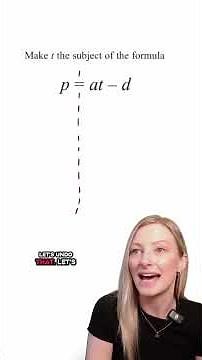 How to change the subject of the formula #gcsemaths #mathsrevision