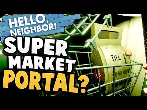 GOLDEN APPLE MARKET PORTAL?! Secret Portal to Supermarket? - Hello Neighbor Alpha 4 Gameplay