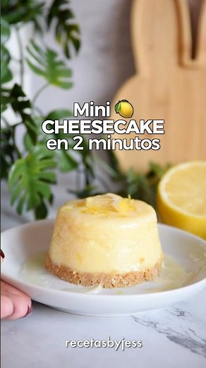 Mini Lemon Cheesecake in 2 minutes 🍋💛 #easydesserts #recipe #nobakedesserts #easyrecipes