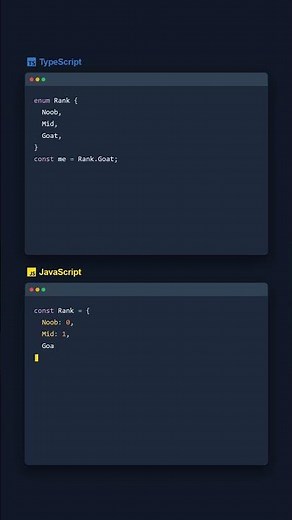 Enums — TypeScript vs JavaScript