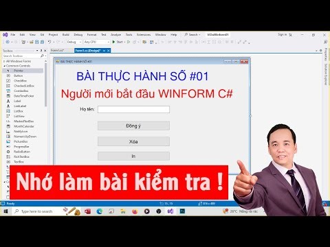 Winform Csharp - người mới bắt đầu học - Học CSharp cơ bản