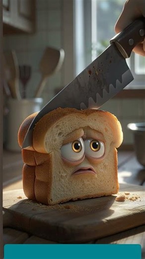 This Bread Is Crying While Being Cut 😭🍞 #ai #bome #aivideo