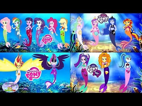 MY LITTLE PONY Equestria Girls Transforms Into Mermaids Mane 6 Surprise Egg and Toy Collector SETC
