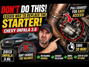 2012-2016 Chevy Impala 3.6 Starter Replacement DIY | Easier Method