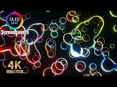 Bubbles Screensaver - 10 Hours - OLED Safe - Ambient