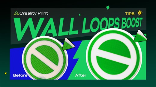 🎥 See-through walls on your 3D prints? No worries! Your print might look good, but those gaps inside… we’ve got a fix. 😎 ✨ Quick tip: Thicker walls = smoother prints! 1️⃣ Open Creality Print → go to Wall Loops 2️⃣ Default = 2 loops → 0.8mm 3️⃣ Change to 4 loops → 1.6mm, perfect for solid, professional-quality prints ⚠️ Pro tip: Keep it 3–4 loops — more may slow down your print. ✅ Result = smooth surface, pro-level finish, zero see-through drama. 💡 Fire up your slicer, tweak those walls, and s