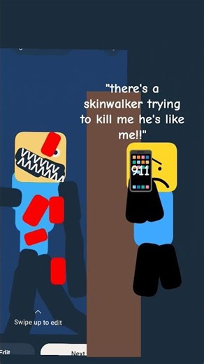 skinwalker trying to kill real epic noob what will you do like=police arrest skinwalker sub= rpg gun