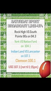 Since weather ️ caused some cancellations to high school football last night, we are happy to bring the rescheduled games to you TODAY on the radio  ! Tune in on our FREE WRHI APP  or any of the listed stations to hear your favorite game! Plus tune in for college ball with pregame for Clemson already underway (kickoff 12noon)! | WRHI Radio | Facebook