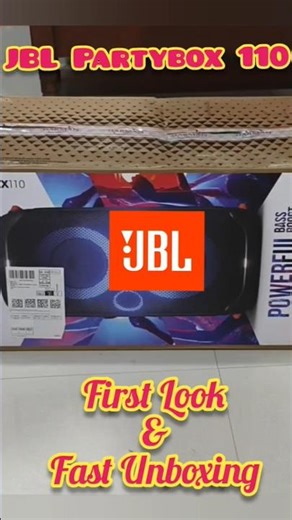 JBL PartyBox 110 – First Look 🔥(Fast Unboxing) ✅