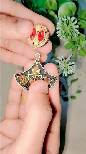 Diy Earrings using button ✨😍|| #shorts #creative #ytshorts #hack #babifreitas #fypシ