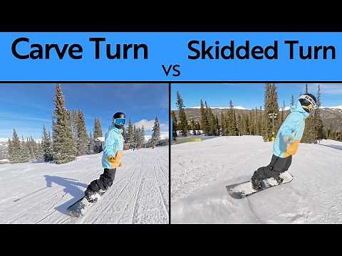 MUST WATCH! Snowboard Turn In Depth Guide: Skid vs Carve Turns