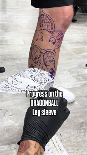 Dragonball tattoo sleeve in progress at the grove! #ucf #oviedo #orlando #tattoo #anime