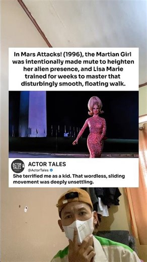 In Mars Attacks! (1996), the Martian Girl was intentionally made mute to heighten her alien presence