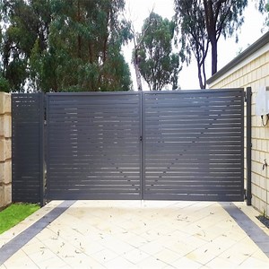 [Hot Item] Factory Manufacture Aluminum Fence Gate/ Factory Fence Gate/Slat Fence Gate, Security Fence Gate Sliding Gate