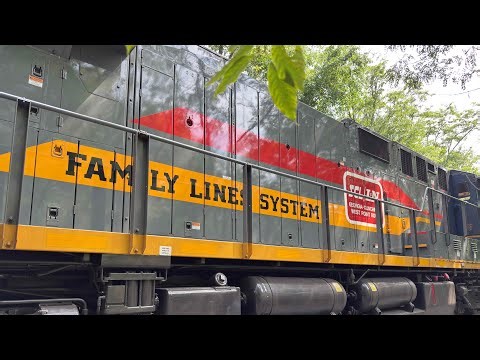 CSX Train M426 with the Family Lines Heritage Unit through Lancaster, MA.- 7/11/25