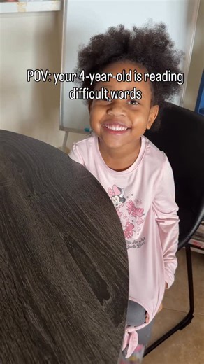 Schoolin Life | Homeschool| Mom Life on Instagram: "I looked up random difficult words for a 4-year-old and gave them to Kass just to see how she’d do… I was not expecting her to knock them out of the park like this 🥹 So incredibly proud of my baby girl 💛📚"
