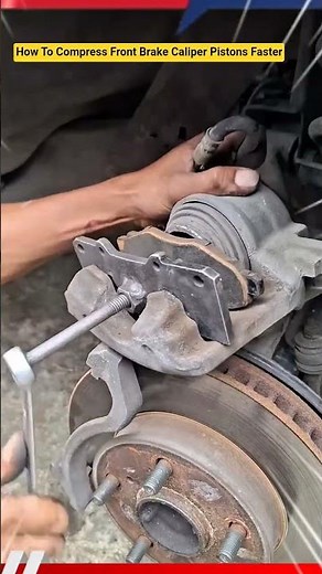 How To Compress Front Brake Caliper Pistons Faster #shorts #mechanic