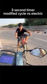 3 second timer modified cycle vs electric scooty #shorts #viral #trending #shortyoutube