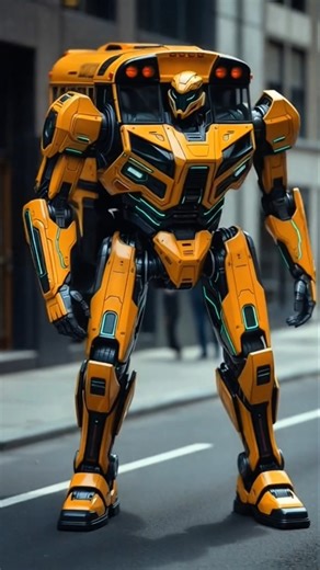 School Bus TRANSFORMS into a Giant Robot! 🚌🤖#shorts