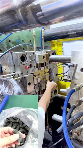 Real shot of plastic connector injection mold