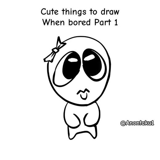 Cute things to draw when bored 🥀 Part 1 #art #cute #cuteart #drawing #simple #tutorial