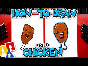 How To Draw Funny Fried Chicken - Videos For Kids