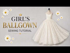 How to Sew a Fairytale Ballgown Dress for Girls, Tutorial plus pattern