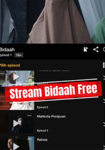 Strim Drama Bidaah Secara Percuma di VIU