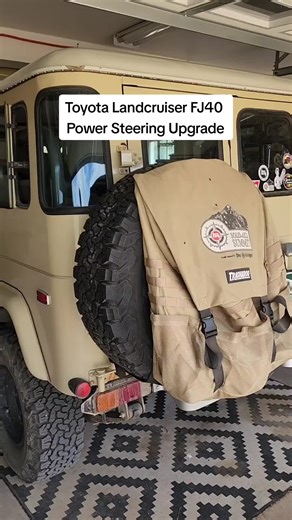 We upgraded the manual steering to power steering on this Landcruiser FJ40! One part video, so give it a like! #FJ40 #LandCruiser #mechanicsoftiktok