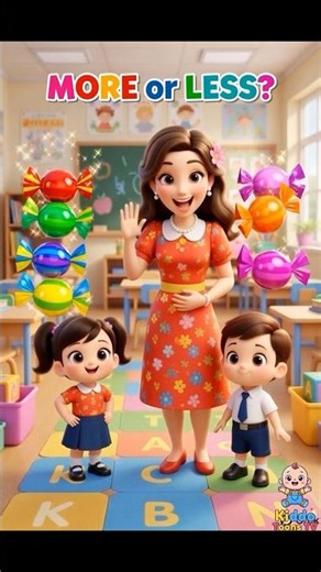 More or Less Song 🔢| Compare Numbers for Kids 🤔| Fun Math Learning| Nursery Rhymes Shorts #shorts