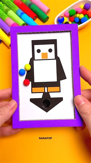 Penguin Knockout Cardboard Smart Pinball Color Change Game🐧Roblox Game #knockout #trending