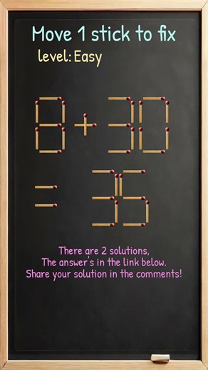 Matchstick Brain Teaser: Move One Stick to Fix #459ep5