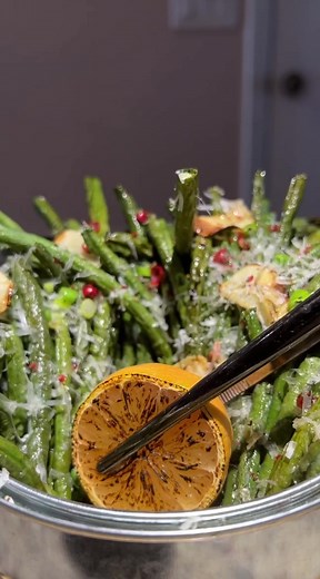 Delicious Garlic Parmesan Chinese Long Beans Recipe