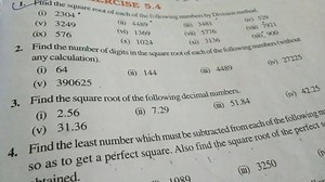 Find the square root of each of the following numbers by Divisi... | Filo