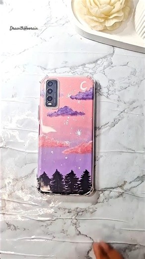 The CUTEST Phone Case Ever?! 😍🌙✨ #shorts #art #painting #satisfying
