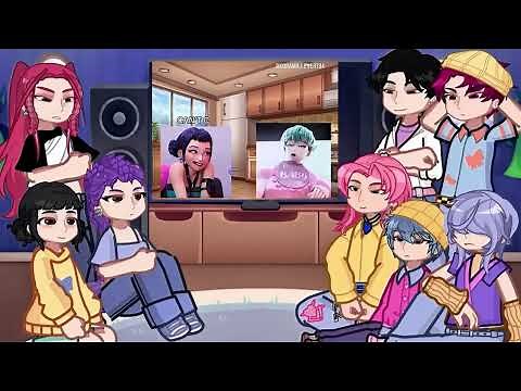 KPop Demon Hunters React To Themselves / TikToks + Memes / Huntrix & Saja Boys / Gacha React #3