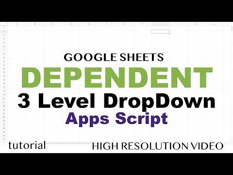 Google Sheets - Dependent Drop Down List for Entire Column, Multiple Levels