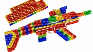 DIY - Build Fortnite Gun AR-L Elite Dart Blaster With Magnetic Balls (Satisfying) - Magnetic Cube