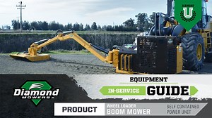 A powerful addition with heavy duty and versatility combined. Learn More: https://diamondmowers.com/products/wheel-loader-boom-attachments/ | Diamond Mowers