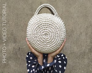 Crochet Round Rope Bag Pattern: Easy Beginner Tutorial (PDF) - Etsy